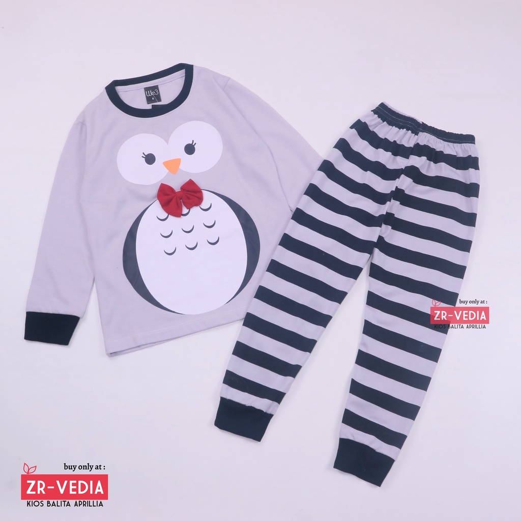 Piyama A-ra Kids Size 1-10 Tahun / EXPORT Quality Baju Tidur Lengan Celana Panjang Karakter Kaos