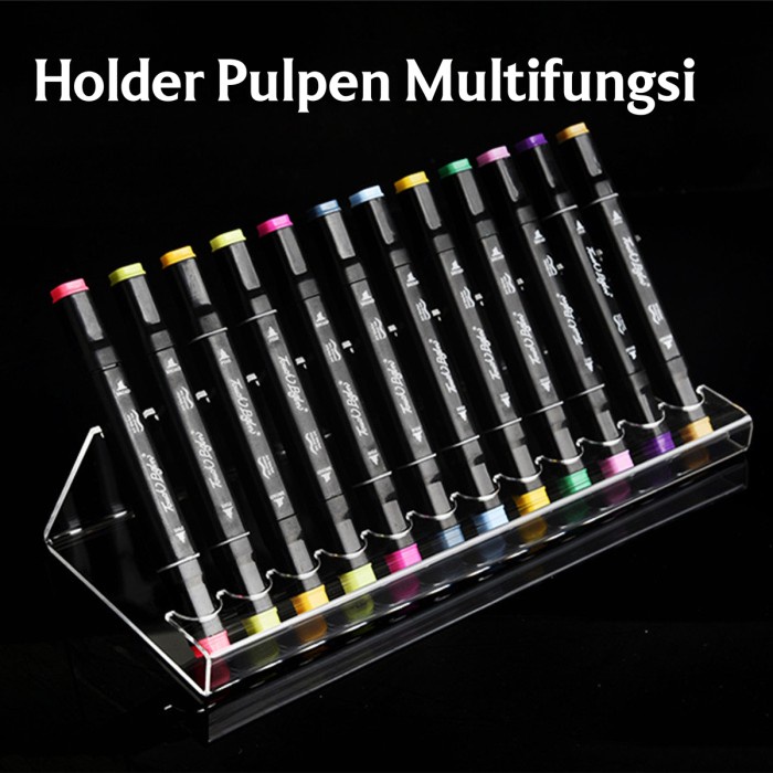 Pen Holder Acrylic Multifungsi - Stand Pulpen Akrilik - Tempat Pulpen