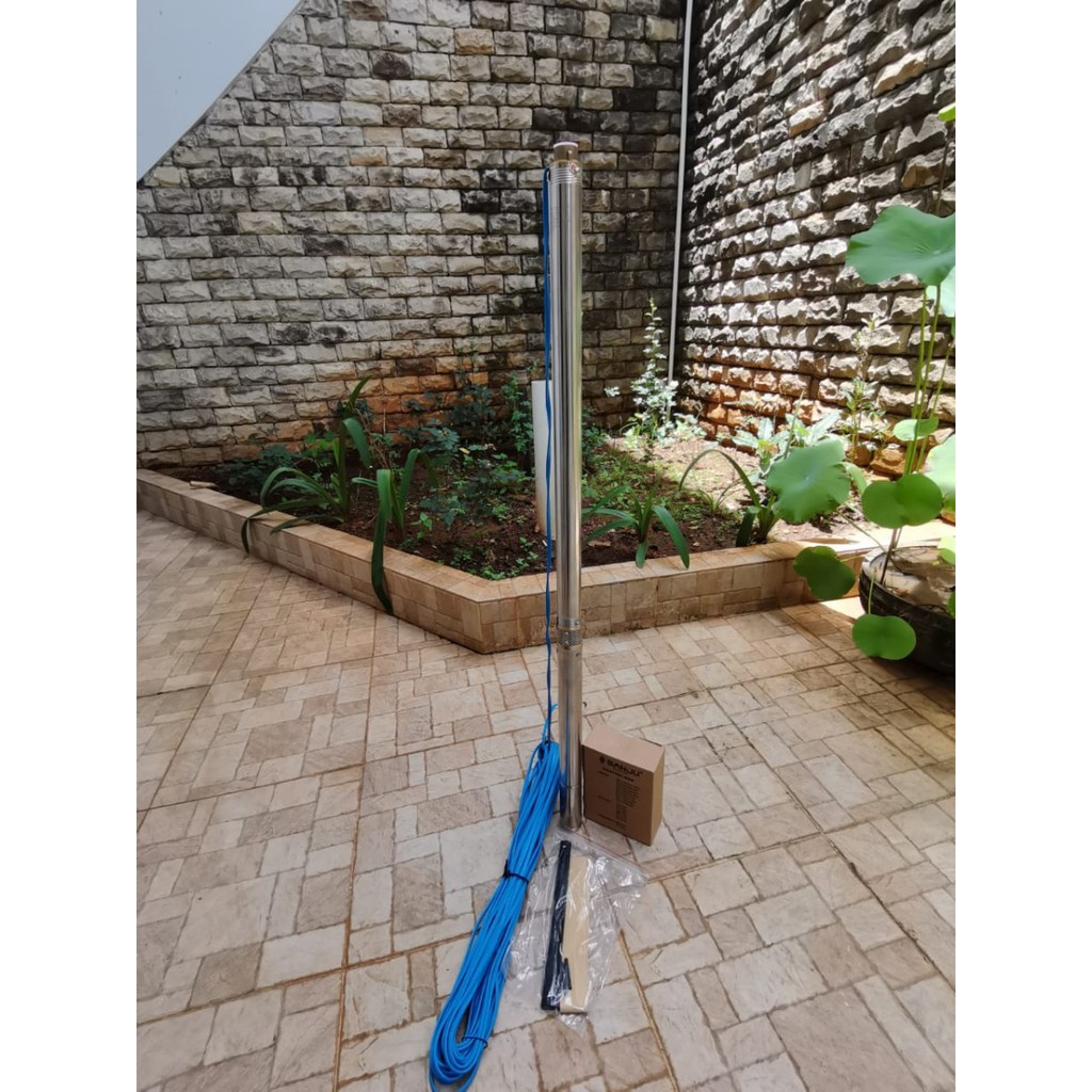 MAXPUMP 2SDM0.7/32 Mesin Pompa Satelit 2inch 250Watt Pompa Submersible Water Pump Kabel Biru 30meter