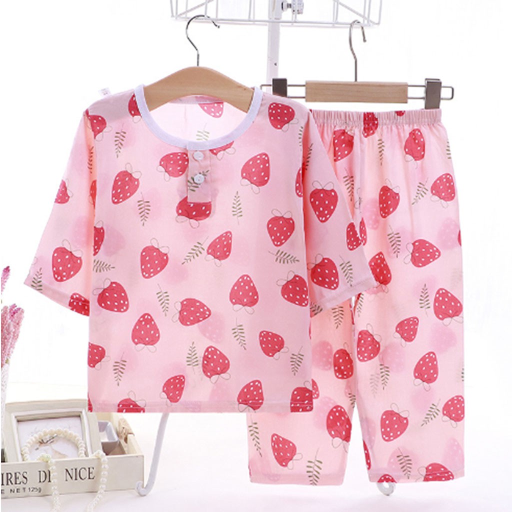 ☀ACCBAYI☀ BSB0002 COD Baju Piyama Anak Bayi Pakaian Jumper Tidur Fashion Korea Celana Panjang Import