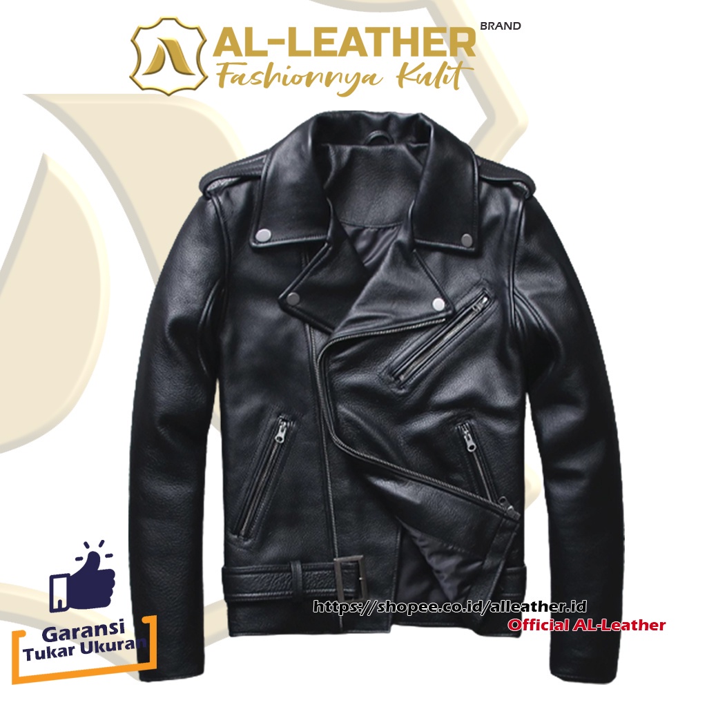 [AL-Leather] PREMIUM Jaket Kulit Pria Ramones The changcuters Bigsize/Size M L XL 2XL