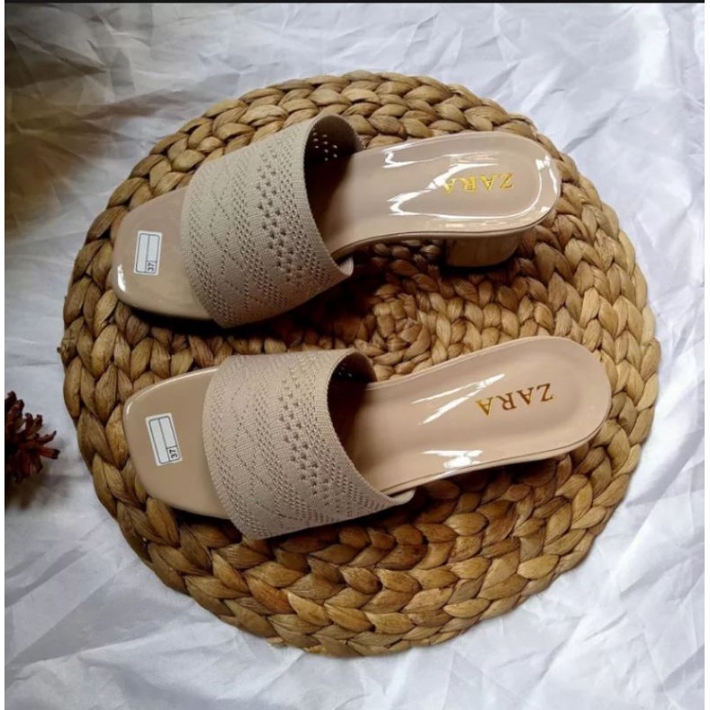 Afrshop Sandal Wanita Zara Kokop Rajut Impor Trrbaru