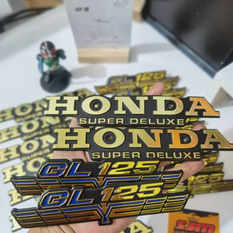 Emblem GL 100 Bahan Mirip Ori Import Set Emblem Tangki dan Kempolan Garuda GL 125