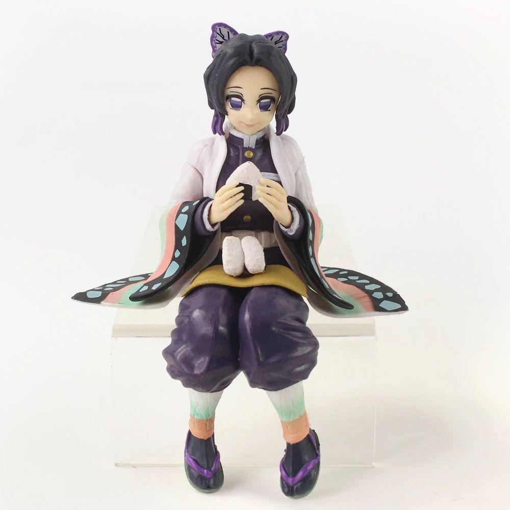 LANFY Demon Slayer Action Figure Lucu Dekorasi Desktop PVC Shinobu Nezuko Q Version Boneka Uzui Tengen Kartun Anime Figure