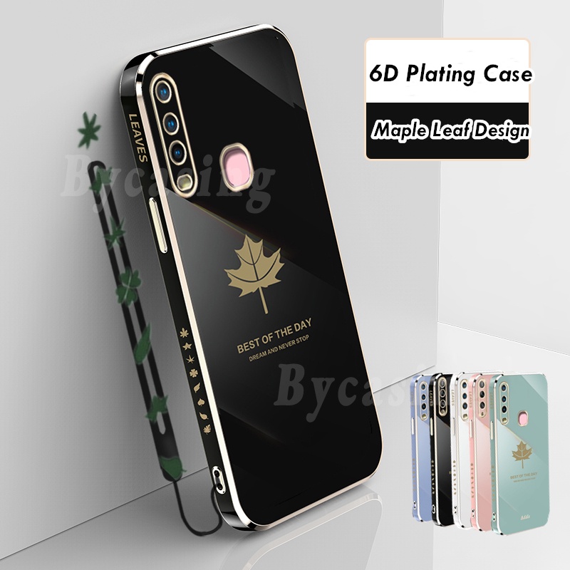 Casing Silikon OPPO A16 A54 A15 A15S A94 A74 A95 A53 A3S A5S A9 A7 A12 A52 A92 Reno 5F Motif Daun Maple