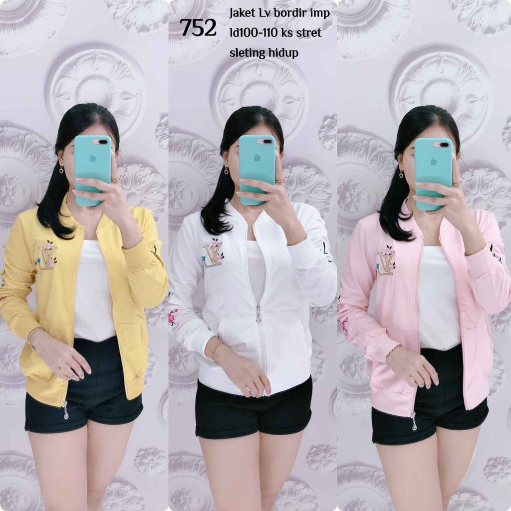 JAKET SLETING WANITA IMPORT PREMIUM LV LOUIS VUITTON 752