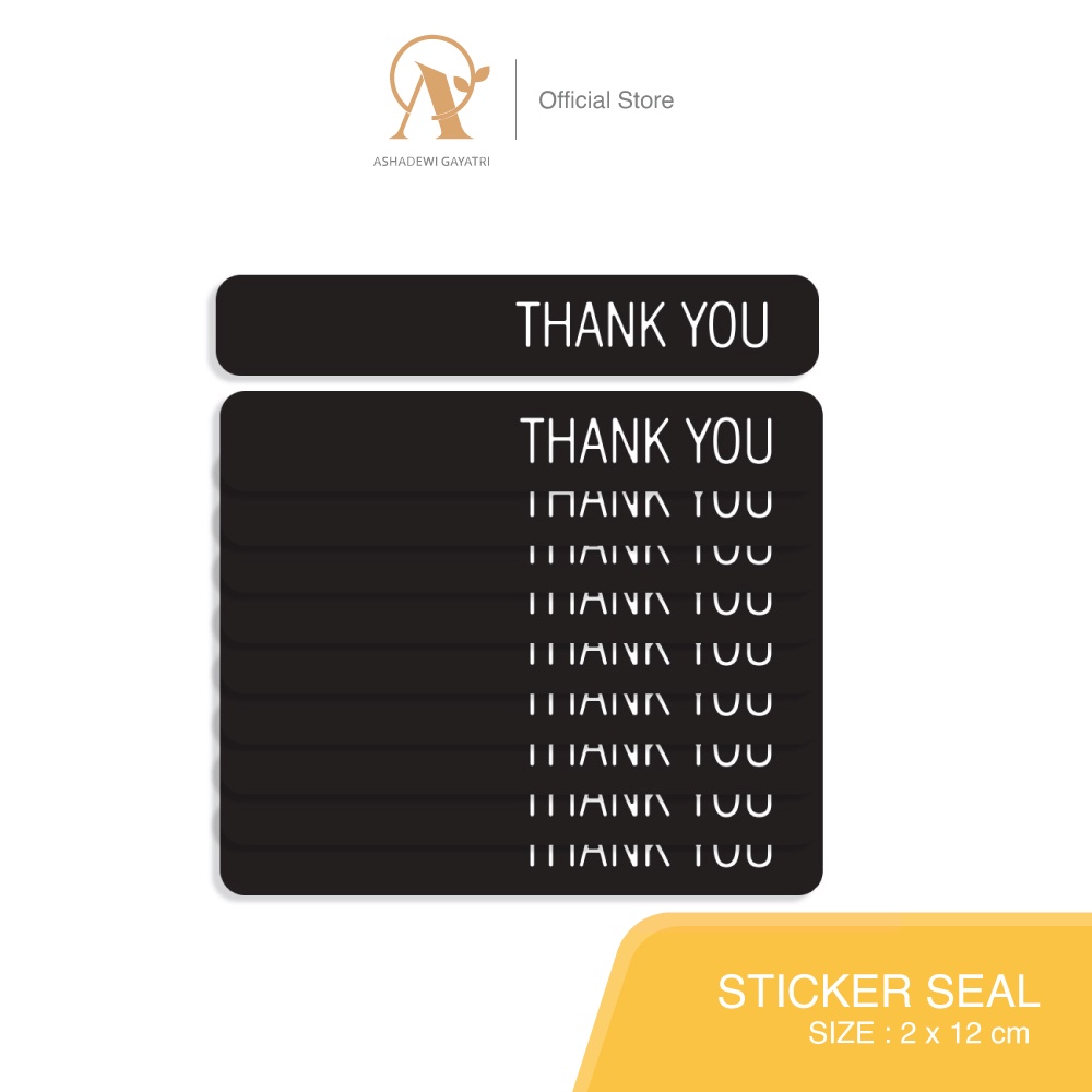 

Ashadewi Gayatri - Sticker Seal "Thank You" 2x12cm [Harga 10 pcs]