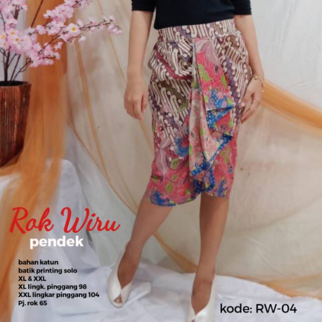 ROK BATIK PENDEK WIRU| MIDI SKIRT BATIK