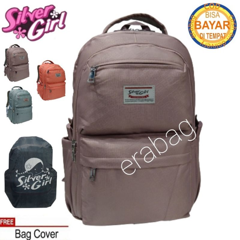 Tas Silver Girl Alto Import Ransel Sekolah Anak wanita Remaja 71219E