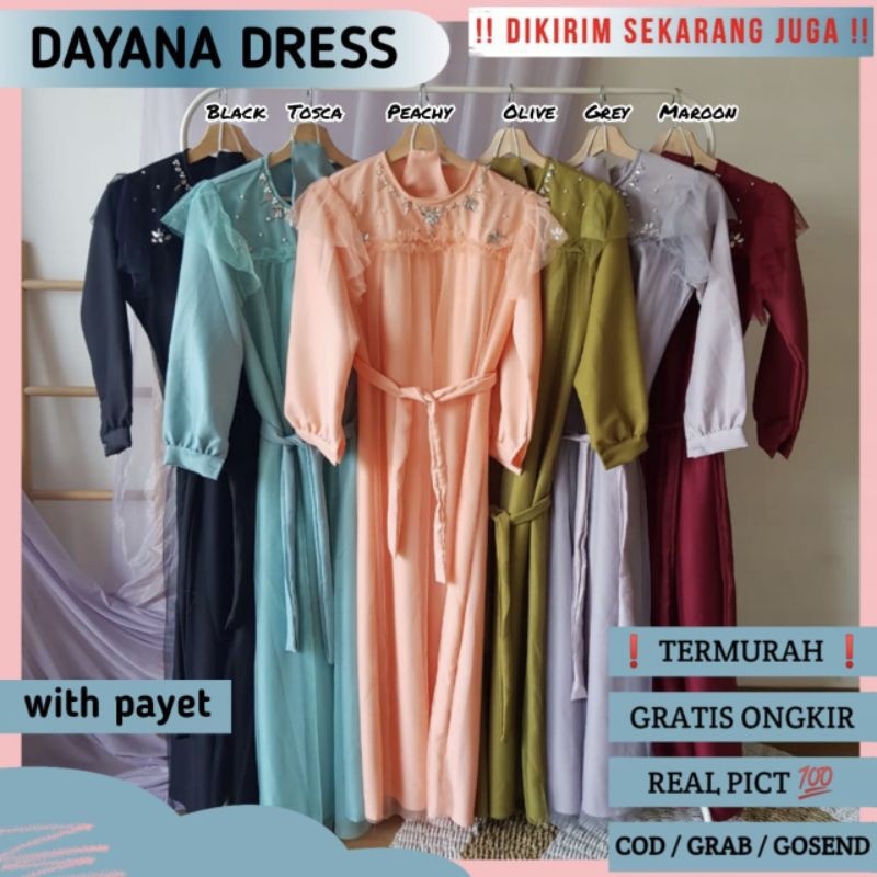 DAYANA TULLE DRESS / DRESS LEBARAN