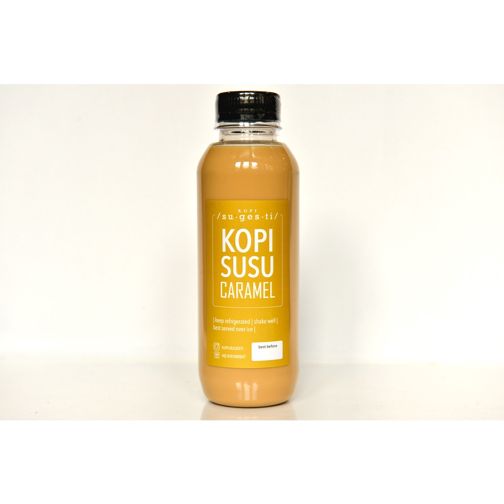 

Minuman Kopi Susu Caramel Kemasan Botol 200ml/500ml/1000ml