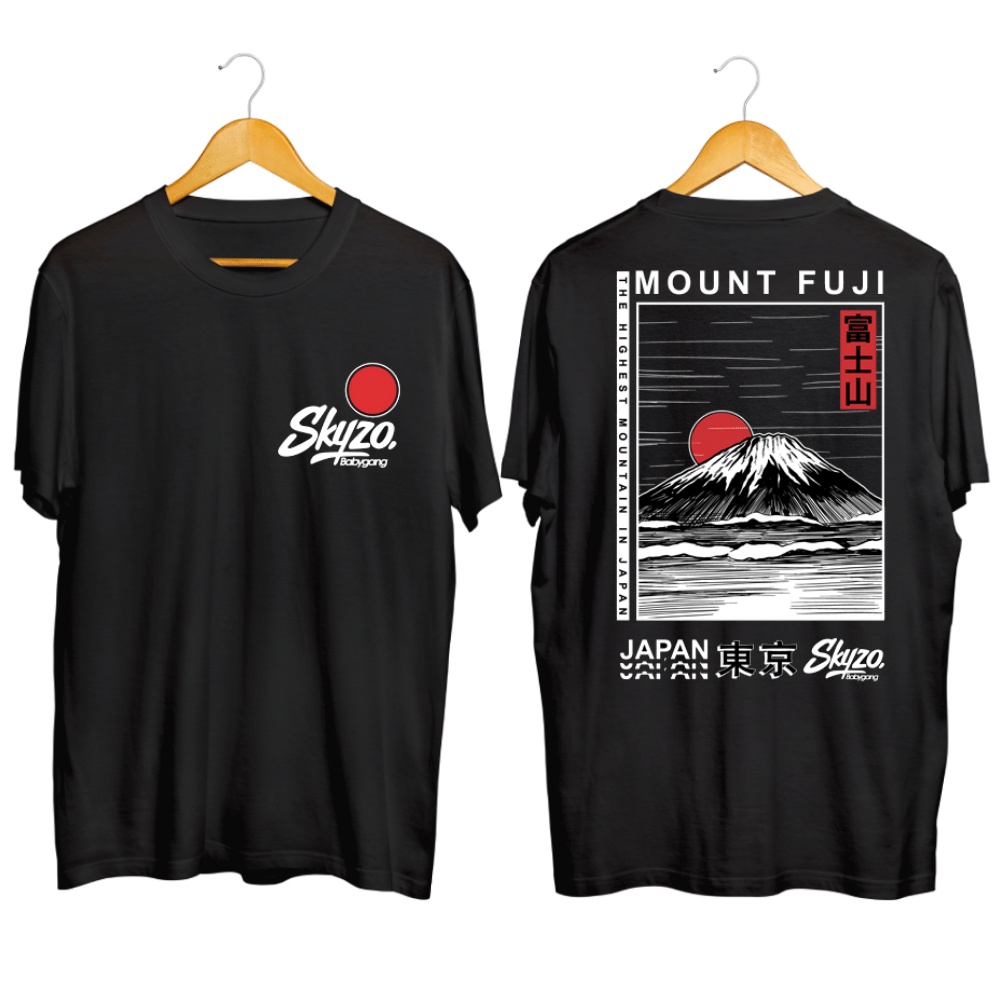 Kaos Gunung Fuji Jepang  Tshirt Skyzo Babygang   Atasan  Distro Pria | Wanita