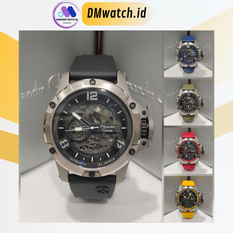 Jam Tangan Alexandre Christie Ac6295 AC6295 Automatic Titanium Original Garansi 1 Tahun
