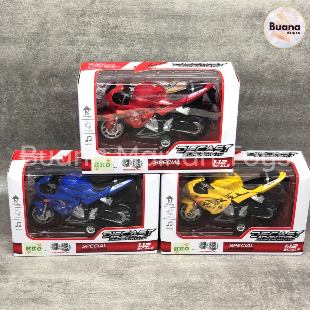 DIECAST SUPER MOTOR GP LIGHT N SOUND MAINAN ANAK MOTORAN BALAP SPORT RACING