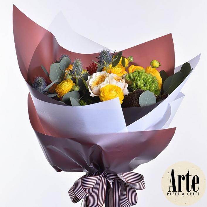 

20 Lembar Semi Translucent Kertas Buket Korea Bunga Flower Wrapping Paper Kado Arte Grosir Jakarta P.Wm-021B