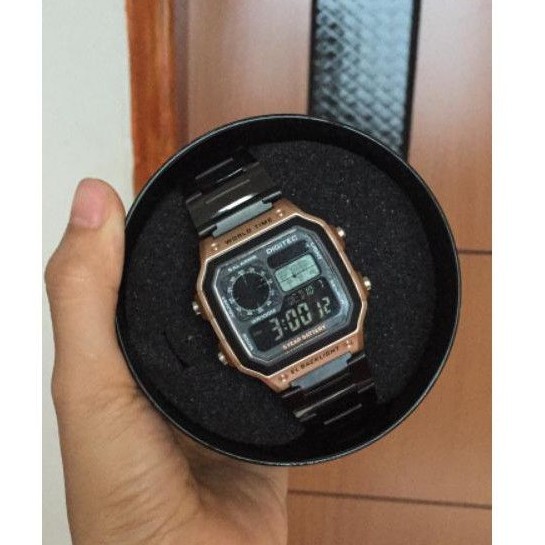 Jam Tangan Digitec type DG 3081 T Hitam List Gold