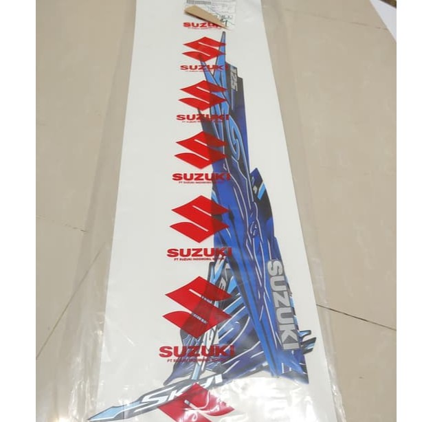 Stiker Bodi & Lis Body & Striping Skywave 2008 Biru Original Suzuki