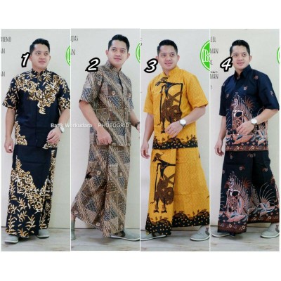 Gurdo Kosong Setelan Sarung Dan Kemeja Batik Sarkem Premium Full Furing Ori Murah