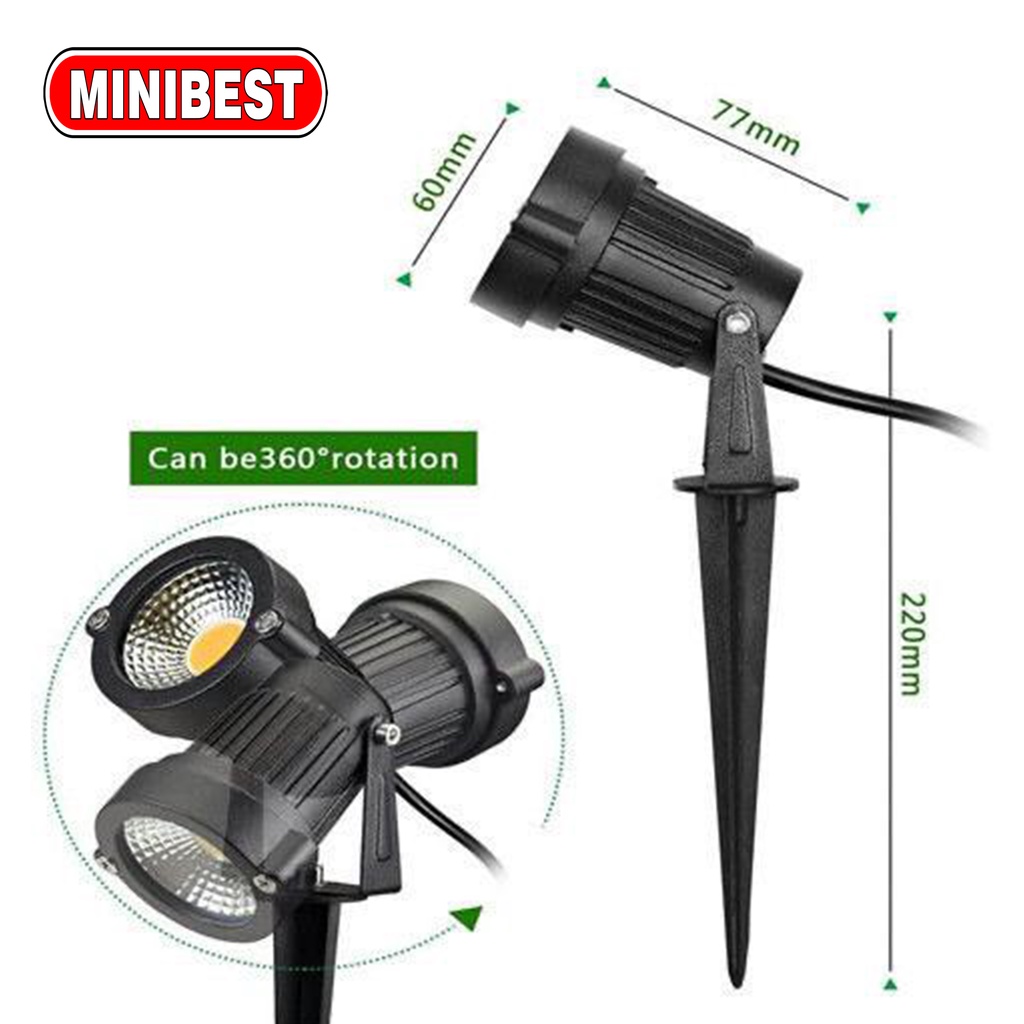 MB LAMPU TAMAN TANCAP / TEMPEL 5WATT/3WATT MODEL MATA DAN COB OUTDOOR WATERPROFF / SPOTLIGHT