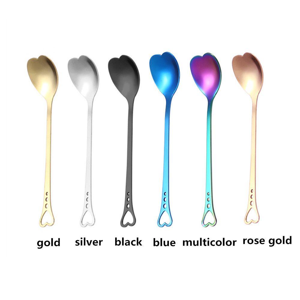 Solighter Sendok Kopi Dapur Kreatif Dessert Spoon Stainless Steel