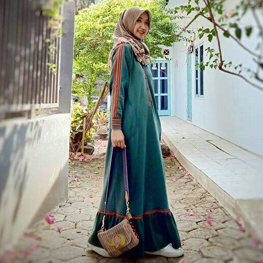 Gamis Kerja Santai Casual Kekinian Premium Maylea Rempel Dress Muslim Deriana Project