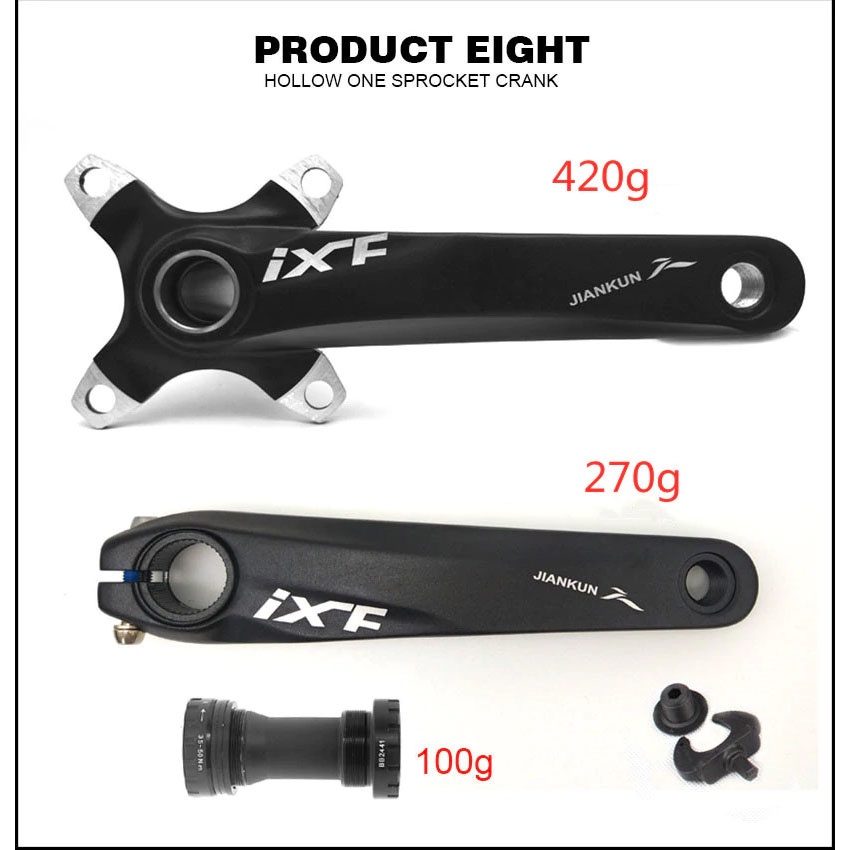 Bisa COD Crank Set Sepeda Bahan Aluminum Alloy Ultralight Arm IXF - JIANKUN JI170