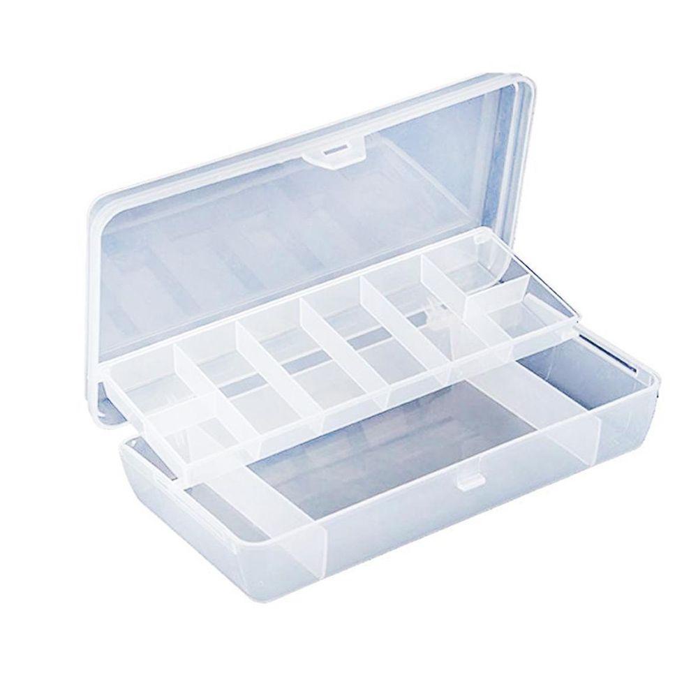 [Elegan] Tempat Penyimpanan Universal Double Tray Kompartemen Plastik Hand Tool Organizer