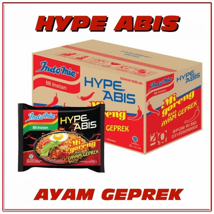 

1 Dus 40 Pcs - Indomie HypeAbis Ayam Geprek