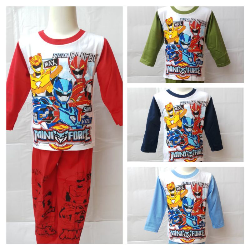 Setelan baju tidur anak laki laki mini force 1-8th