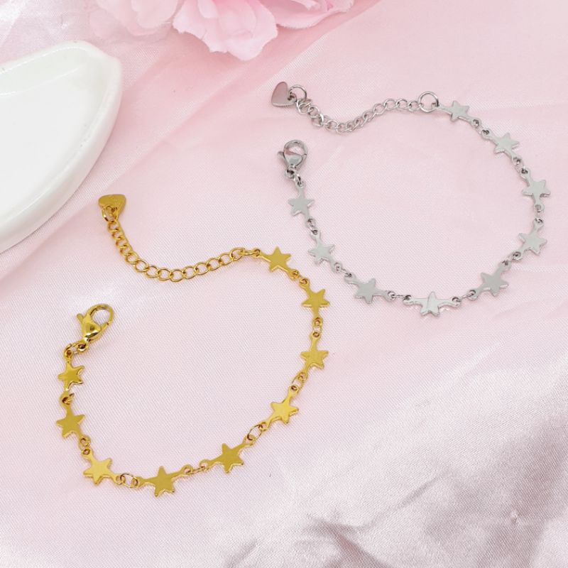 PROMO gelang tangan fashion titanium asli anti karat&amp;alergi JJ-1