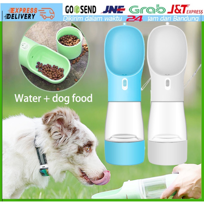 Pet Travel Water Bottle Pet Water Bottle 2 in 1 Travel Botol Minum Makan Anjing &amp; Kucing Hewan Portable Food &amp; Drink Botol Minum Anjing Dan Kucing Portable Untuk Travel