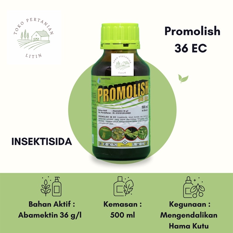 Promolish 36 EC - 500 ml ( Insektisida ) Pengendali Hama Kutu Tanaman Kacang Panjang & Cabai