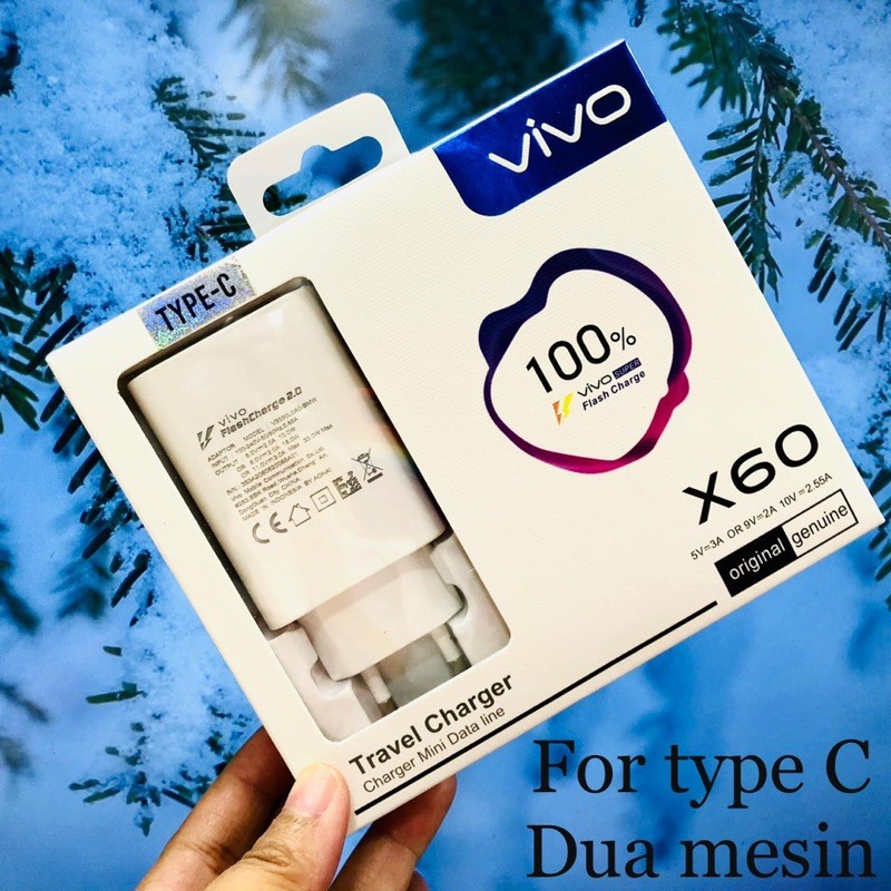 PROMO CHARGER VIVO X60 BATOK BESAR FAST DUAL ENGINE NEW READY MICRO / TYPE C