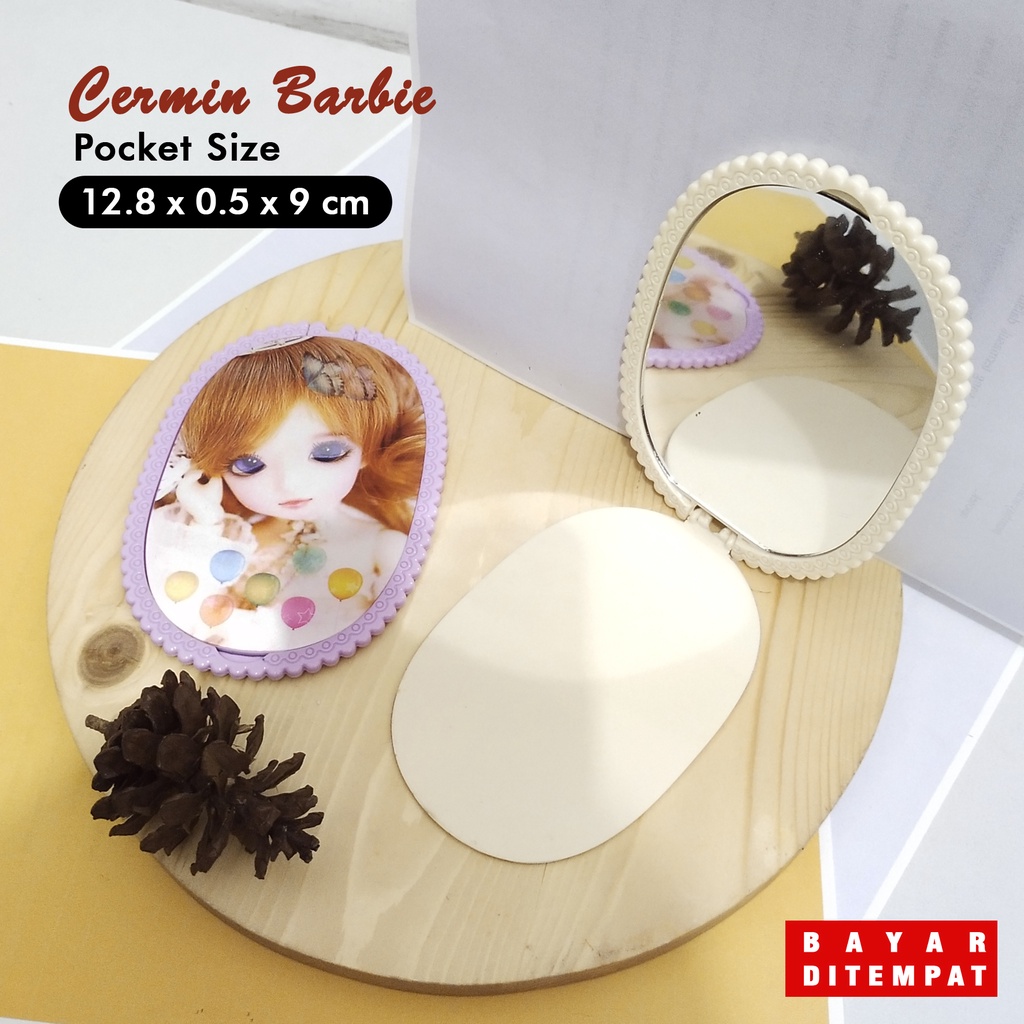 Cermin mini cermin lucu kaca cermin mini souvenir pernikahan murah crmin barbie kaca cermin saku