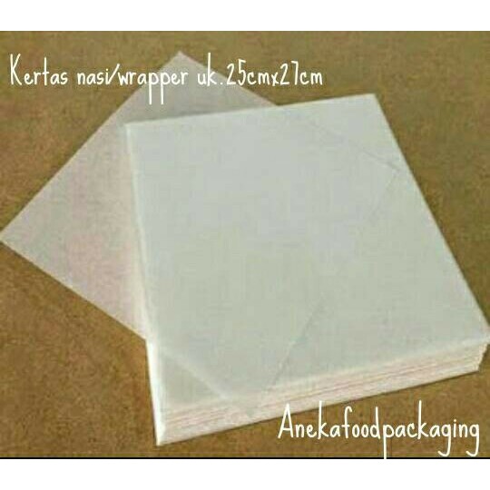 

GROSIR-Wrapper/kertas nasi ala KFC uk. 25x27 cm (isi 1000lbr)