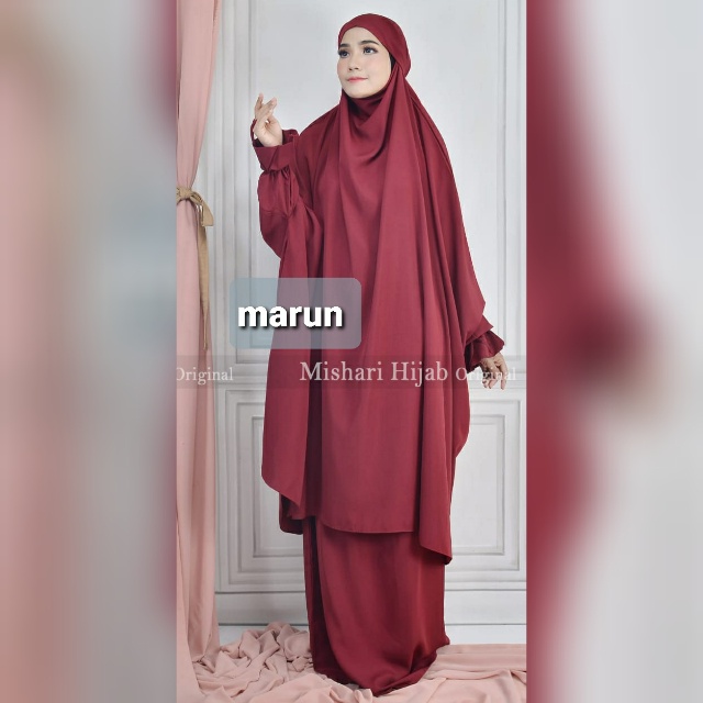 FRENCH KHIMAR SET ROK AISYAH/KHIMAR + ROK/MISHARI ORIGINAL