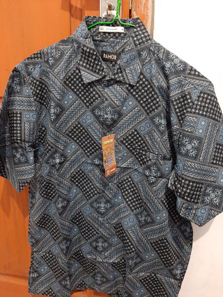 Gof Brse Damor (cressida) Kemeja Batik Cowok Pakaian Pria Baju Batik Dewasa Lengan Pendek