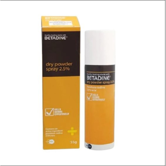 Betadine Dry Powder Spray 2,5% 55Gr
