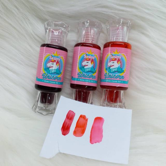 LIP TINT SASIMI CANDY UNICORN ISI 24.PCS PERBOK