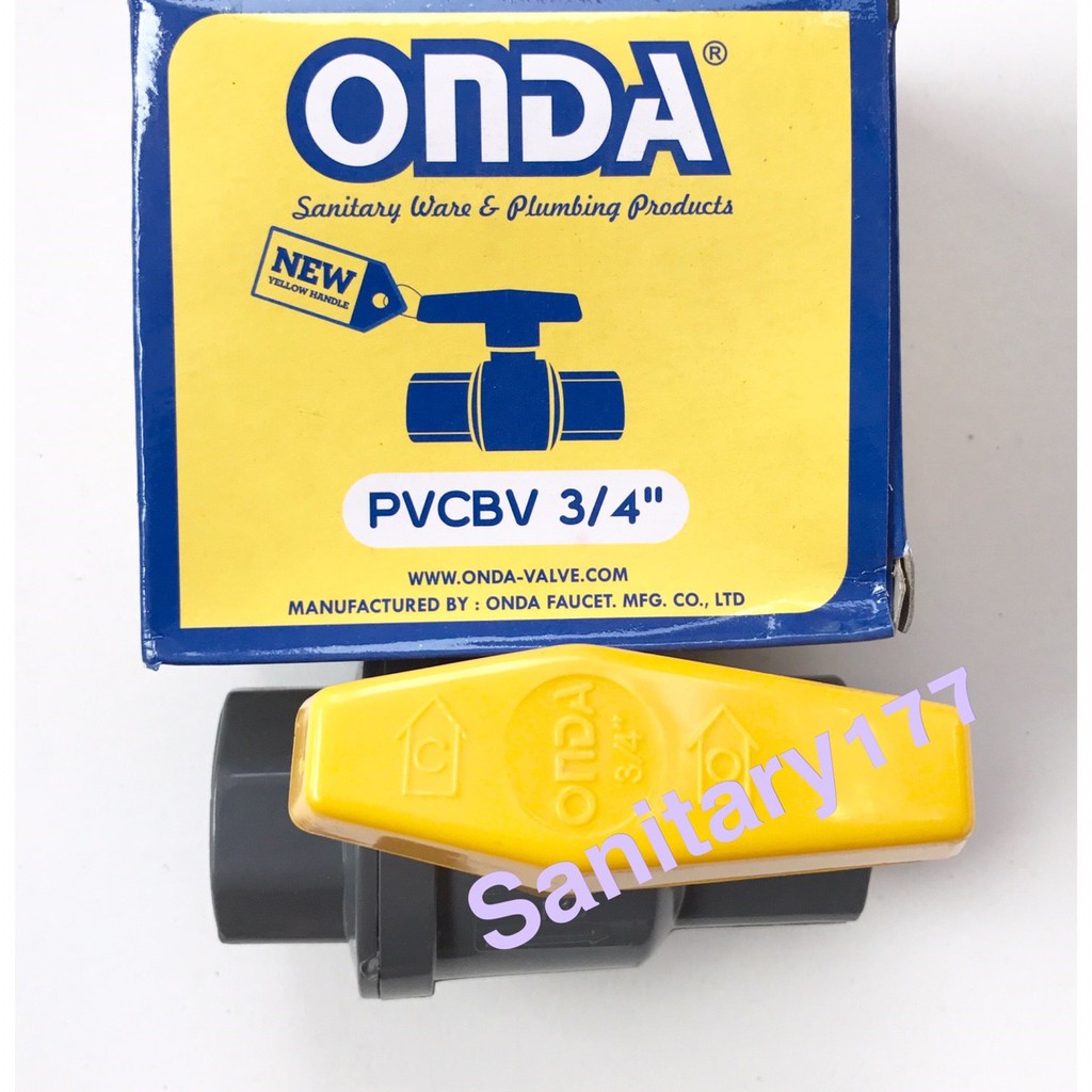 Ballvalve ONDA 3/4 inch ori - Stop Kran Onda ball valve PVC fitting sambungan kran dan pipa valve angle setop 3/4in  /F12