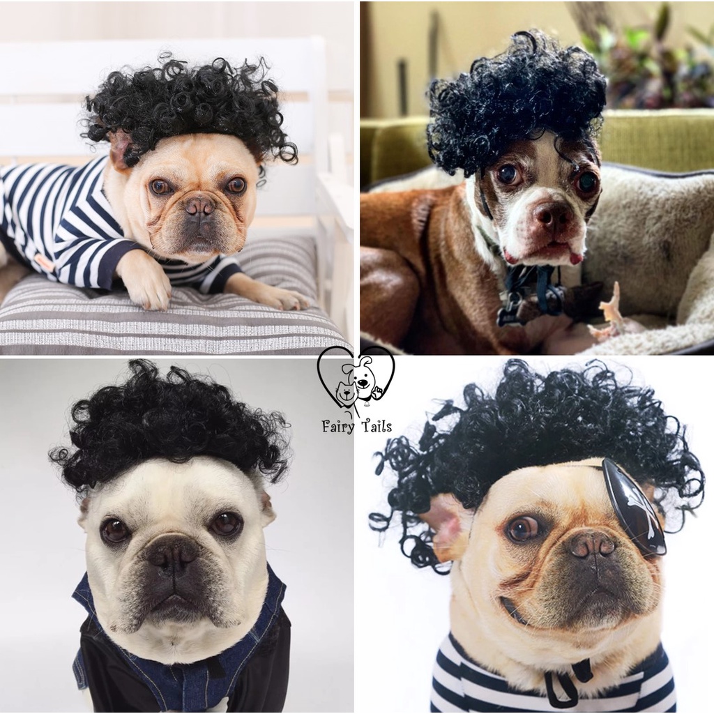 Wig Hewan Anjing Kucing/Cosplay Hewan Anjing Kucing/Aksesoris Rambut untuk Halloween Anjing Kucing/Pets Wigs