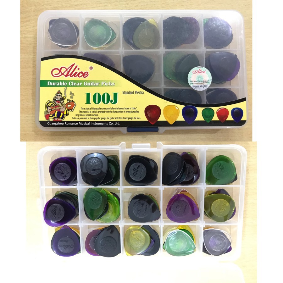 Pick Gitar ALICE stubby - Pick Guitar Bass Akustik Elektrik 1-2-3 mm