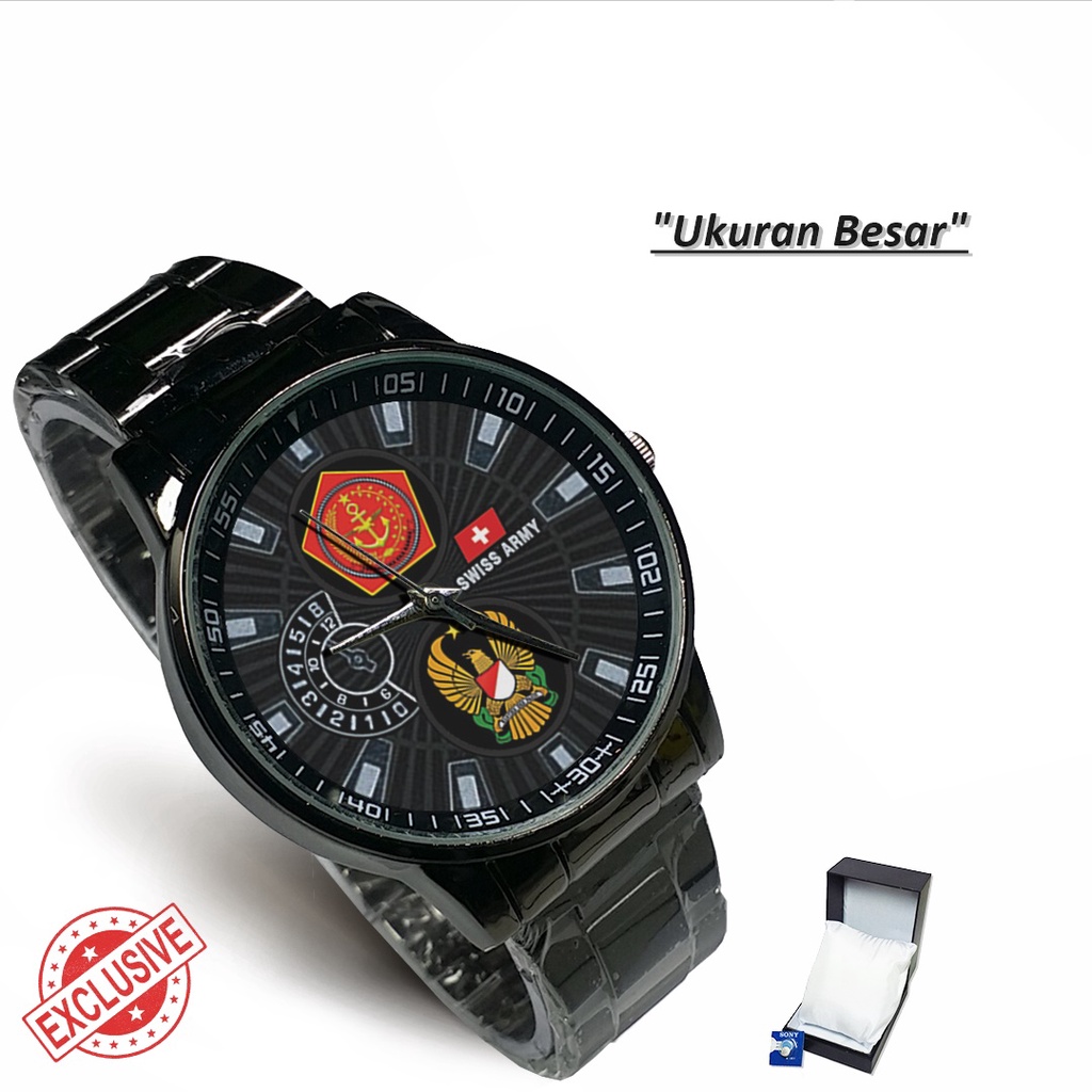 Jam Tangan Rantai Couple Logo MABES TNI - A.D (Amazing)