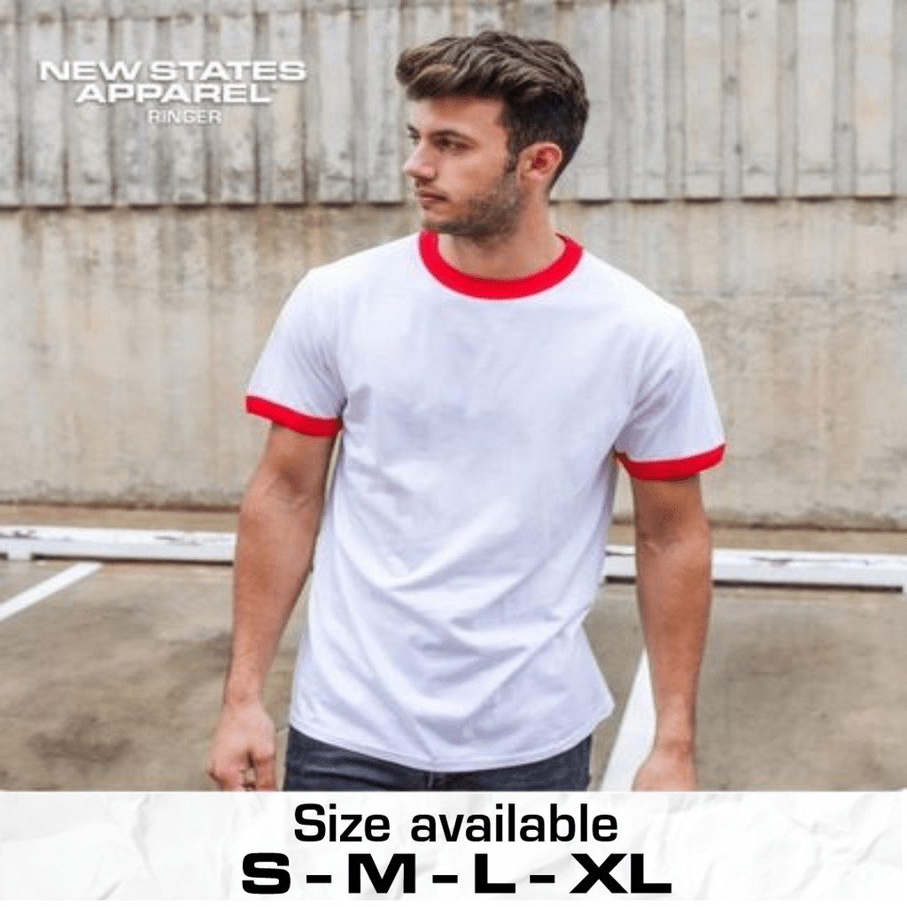 NSA New States Apparel 7250 Kaos Polos Premium Ringer 24s