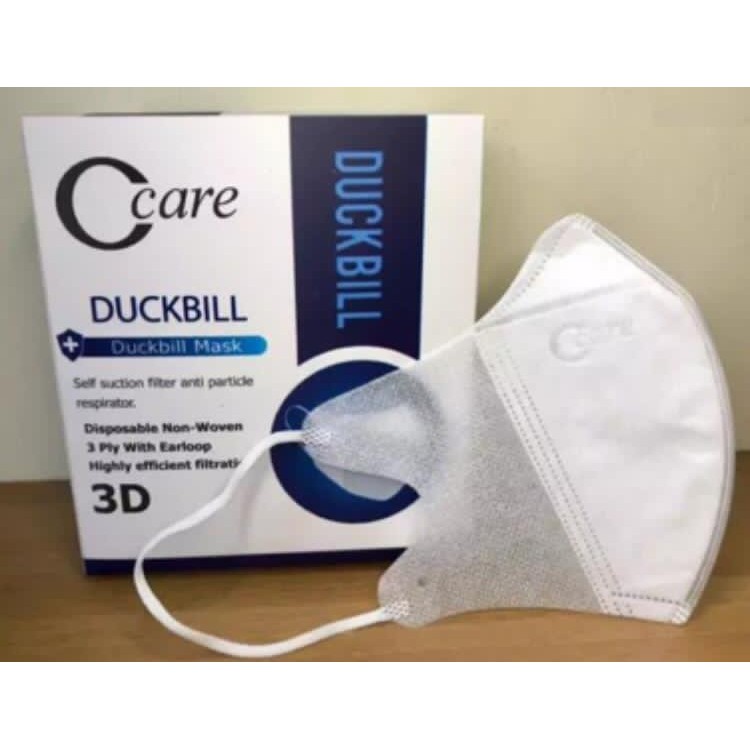 Masker Duckbill Putih dan hitam Anti Debu &amp; Virus isi 50 pcs