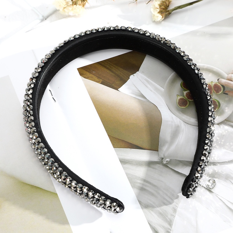 Fashion Full Rhinestone Sponge Headband Temperament Luxurious Hairband for Women Hair Accessories