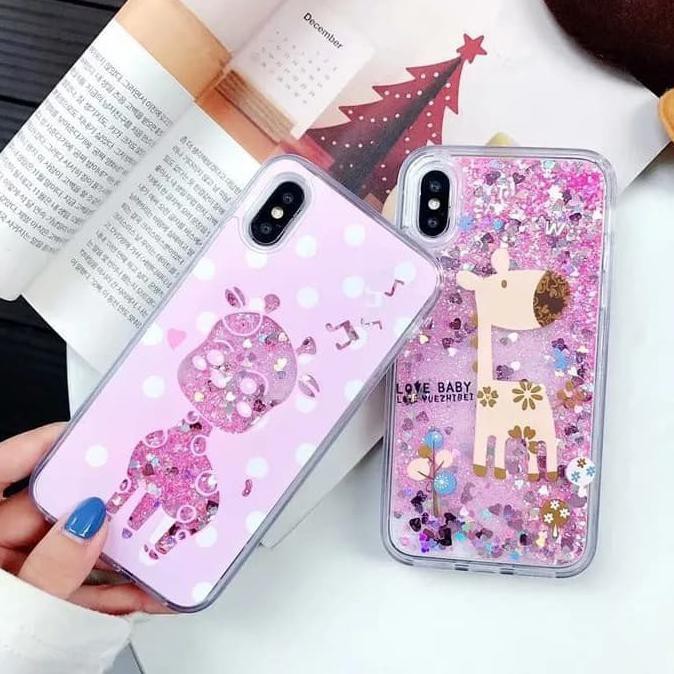 New Samsung Galaxy A30 | Case Bling Water Glitter Pasir Motif Kartun Lucu