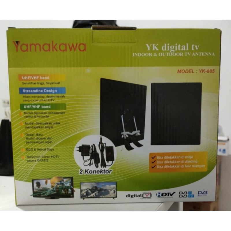 Antena TV Digital Luar Dalam Indoor Outdoor DVB T2 + Booster