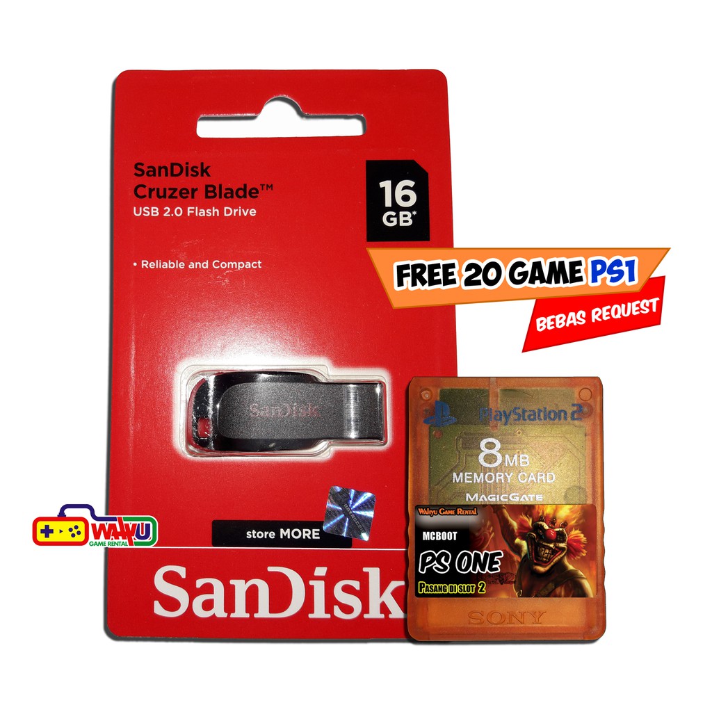 Flashdisk 16gb Ps1 Mcboot Free 20 Game Ps1 Shopee Indonesia