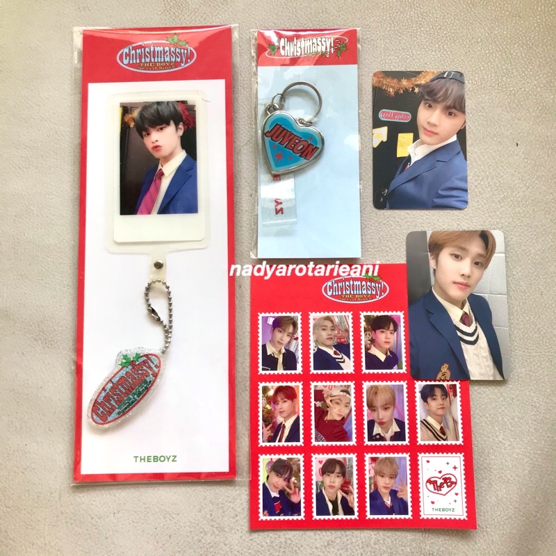 the boyz juyeon keyring christmassy phonetab phone tab acrylic keyring